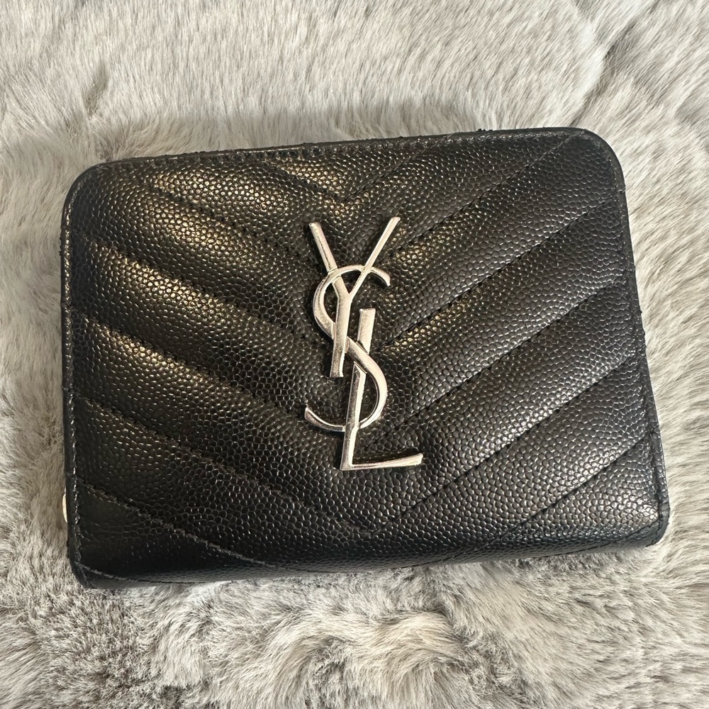 YSL Black Leather Wallet